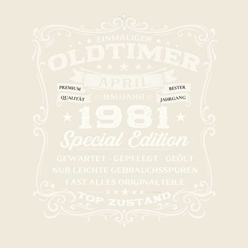 45. Geburtstag Geschenk Mann Oldtimer April 1981