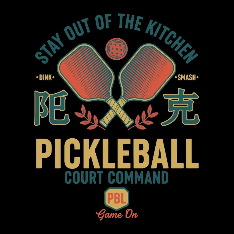 Pickleball Funny Player Kitchen Court Command
