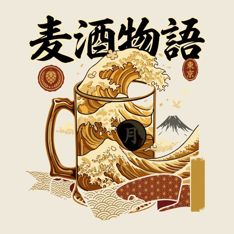 Biergeschichte - Japanische Kunst Mashup