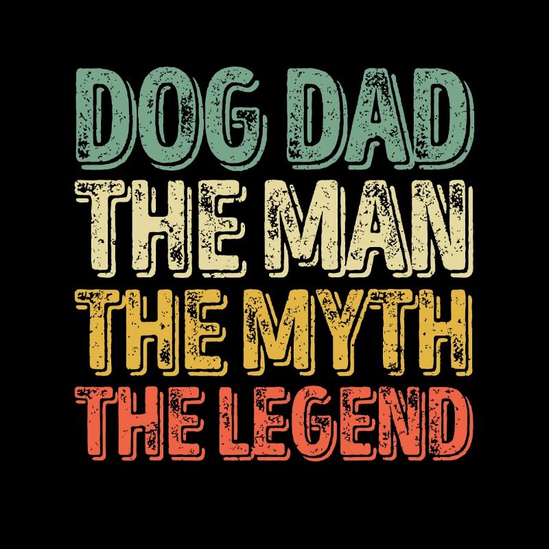 Dog Dad Legend Gradient Tee