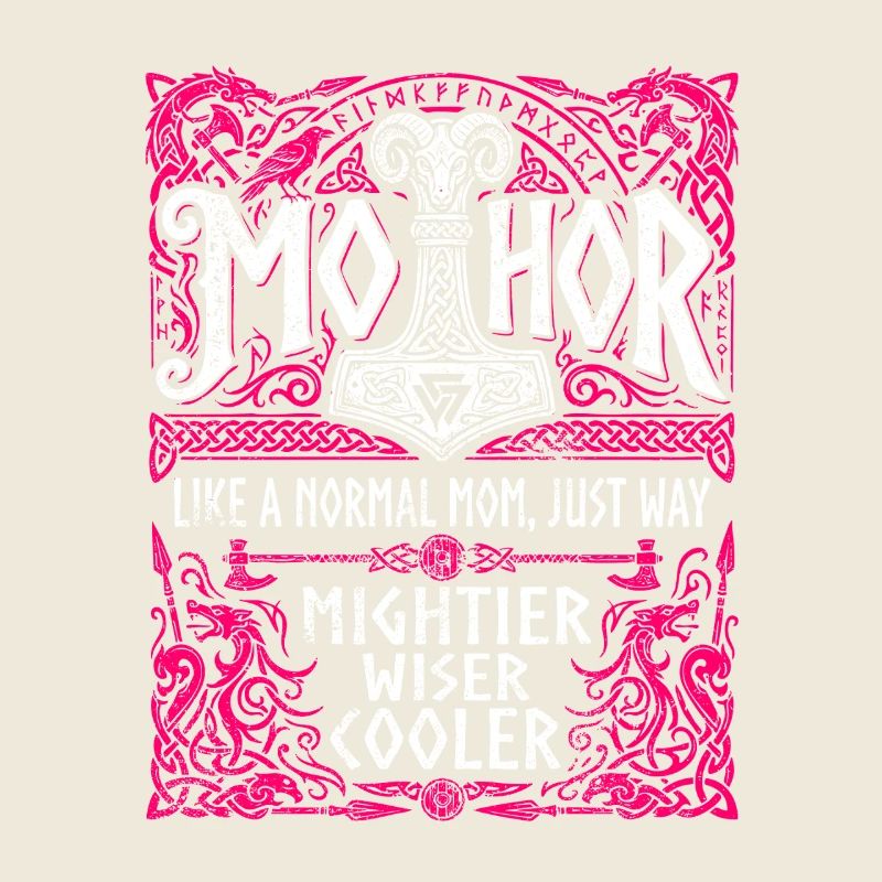 Mothor Wikinger Mutter Thor Hammer Spruch