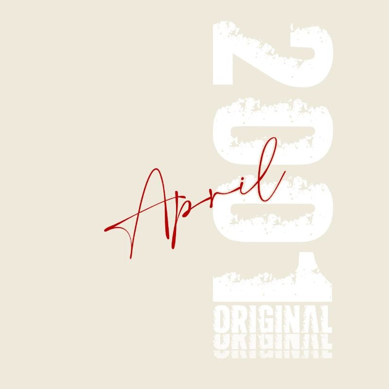 25. Geburtstag Geschenk Mann Original April 2001