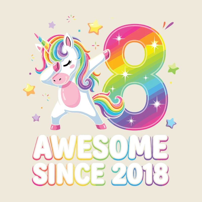 Einhorn Regenbogen 8 Awesome Since 2018