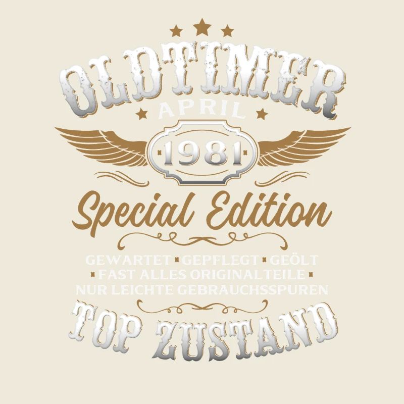 45. Geburtstag Geschenk Mann Oldtimer April 1981