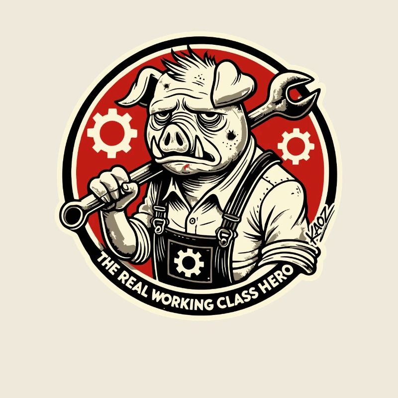 Echtes Heldenschwein der Arbeiterklasse