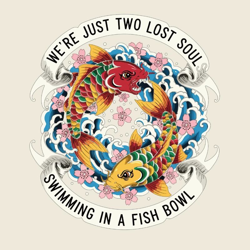 Koi Fish Japan Tattoo Saying