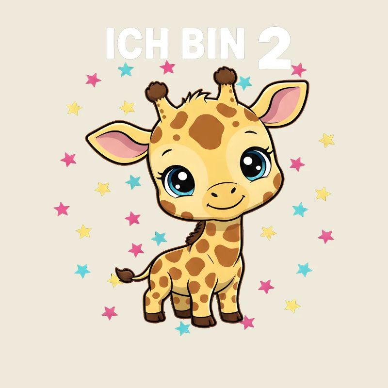 Ich bin 2 - Süßes Giraffe zum 2. Geburtstag