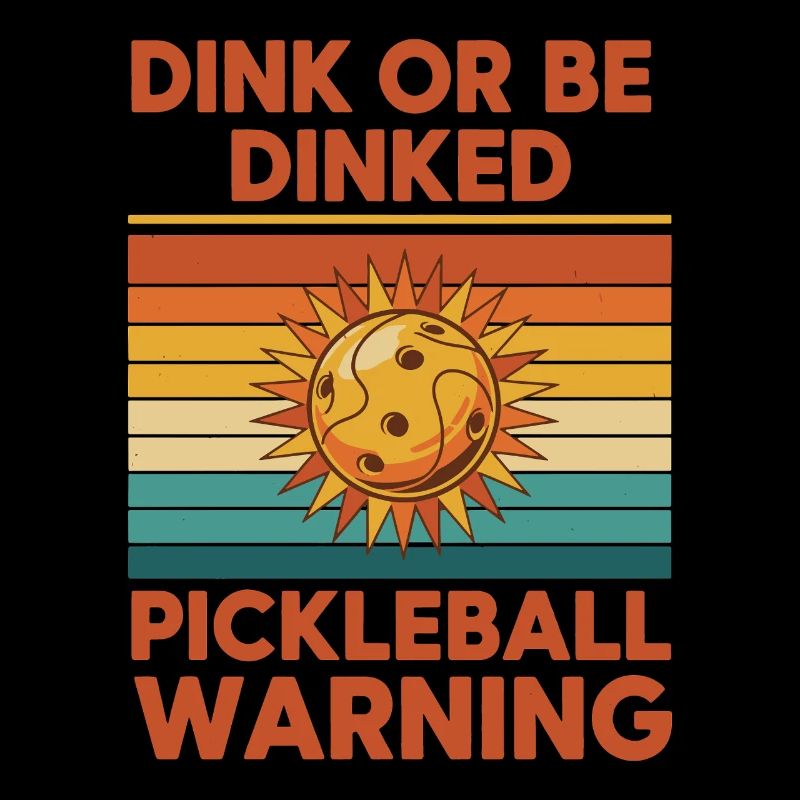 Pickleball-lustiger Spieler Dink Oder Werde Dinked
