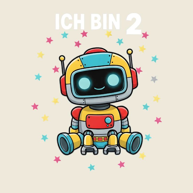 Ich bin 2 - Süßes Roboter zum 2. Geburtstag
