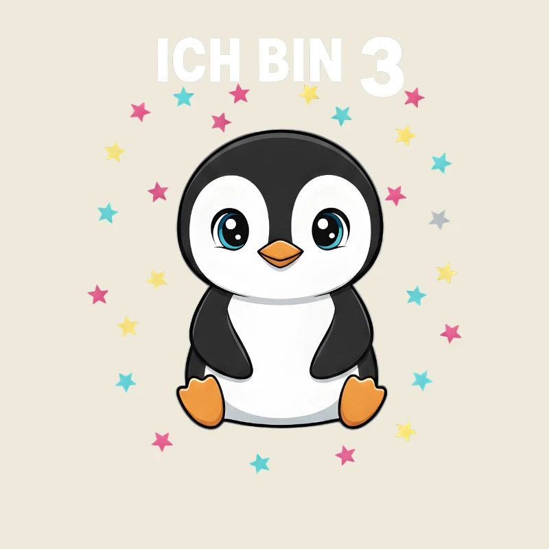 Ich bin 3 - Süßes Pinguin zum 3. Geburtstag