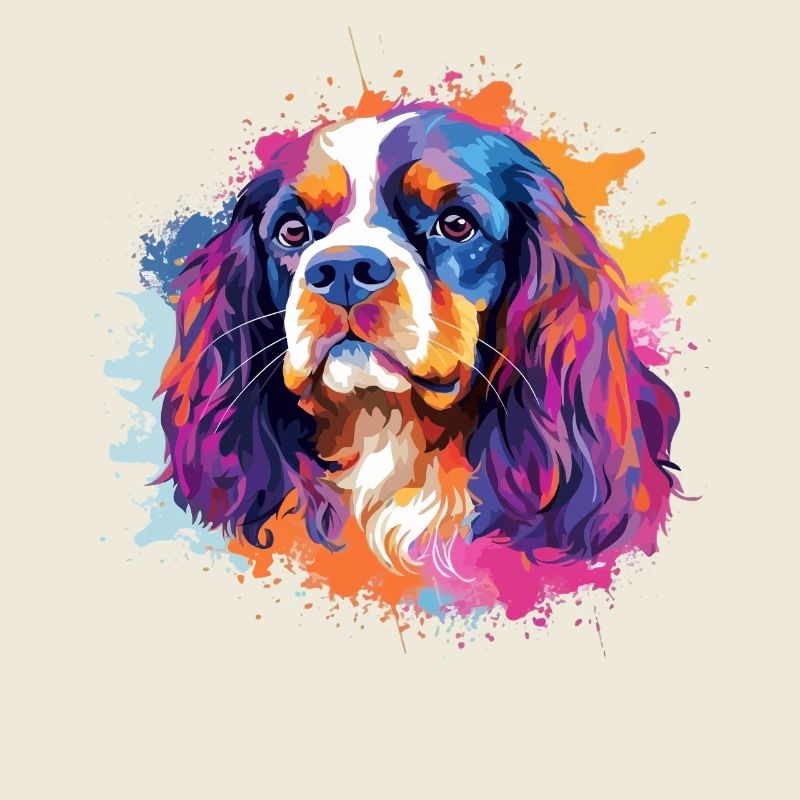Lebendiges Spaniel-Splash-Porträt