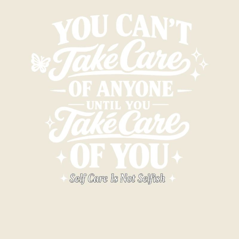 Citation de soin de soi Typographie Pleine conscience de soi
