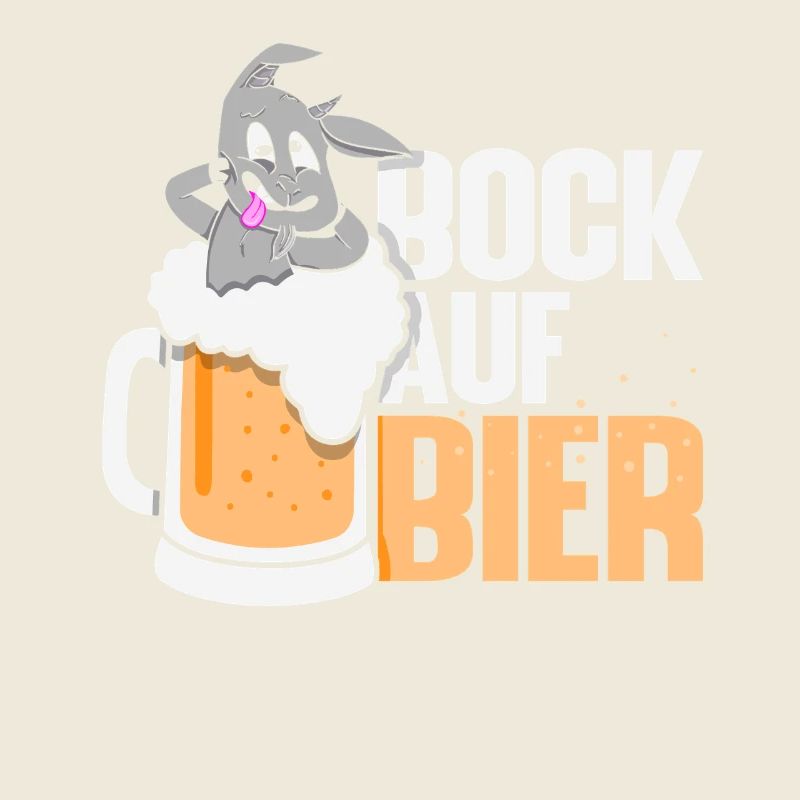 Bock auf Bier Biertrinker Ziege