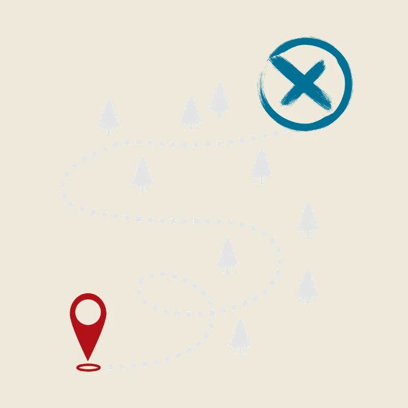 Carte d’aventure graphique de géocaching