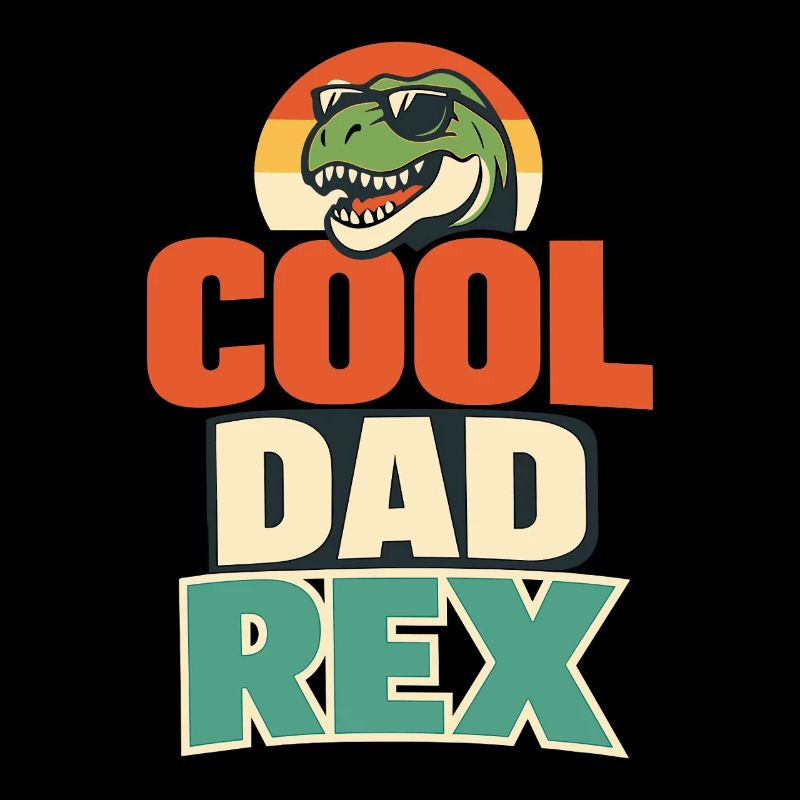 Cool Dad Rex Dino Father Retro Motif de la proverbe