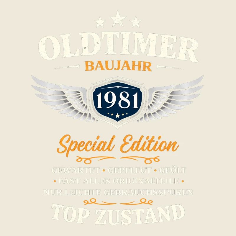 45. Geburtstag Geschenk Mann Oldtimer Vintage 1981