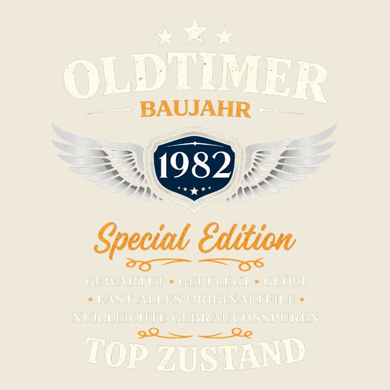 44. Geburtstag Geschenk Mann Oldtimer Vintage 1982