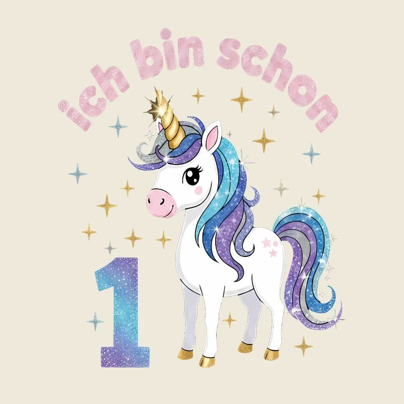 1. Geburtstag Einhorn Mädchen Ich bin schon 1