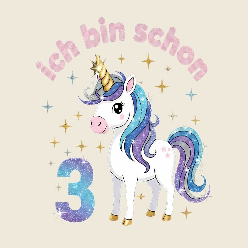 3. Geburtstag Einhorn Mädchen Ich bin schon 3