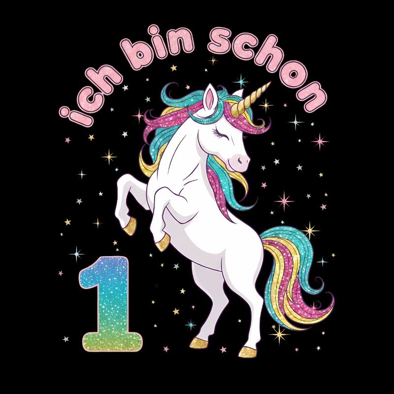1. Geburtstag Einhorn Mädchen Ich bin schon 1