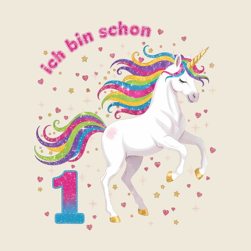 1. Geburtstag Einhorn Mädchen Ich bin schon 1