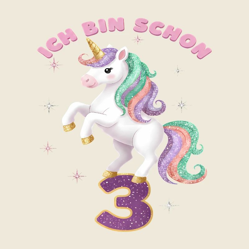 4. Geburtstag Einhorn Mädchen Ich bin schon 4
