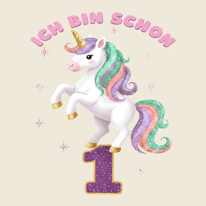 2. Geburtstag Einhorn Mädchen Ich bin schon 2