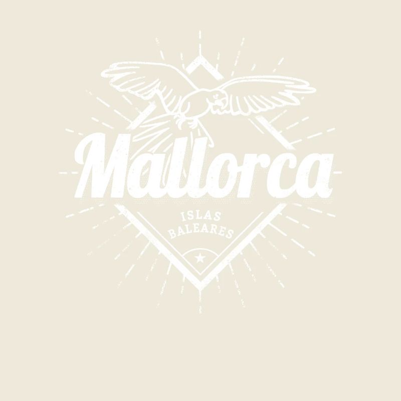 Mallorca Island Balearic Islands with Retro Parrot Souvenir