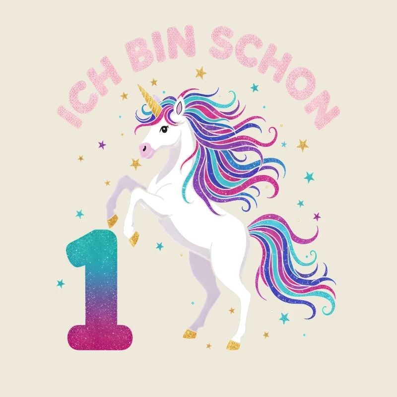 1. Geburtstag Einhorn Mädchen Ich bin schon 1