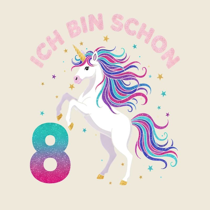 8. Geburtstag Einhorn Mädchen Ich bin schon 8