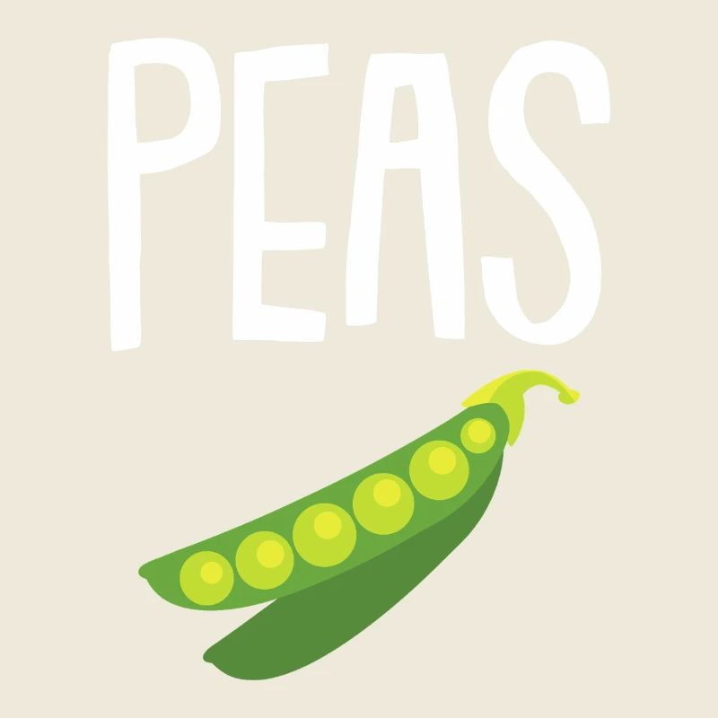 Graphique Des petits pois dans une gousse