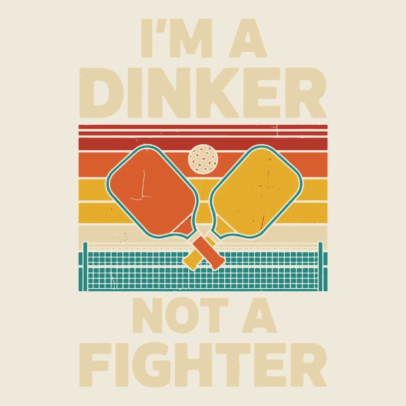 Pickleball-lustiger Spieler, ich bin ein Dinker, kein Kämpfer.