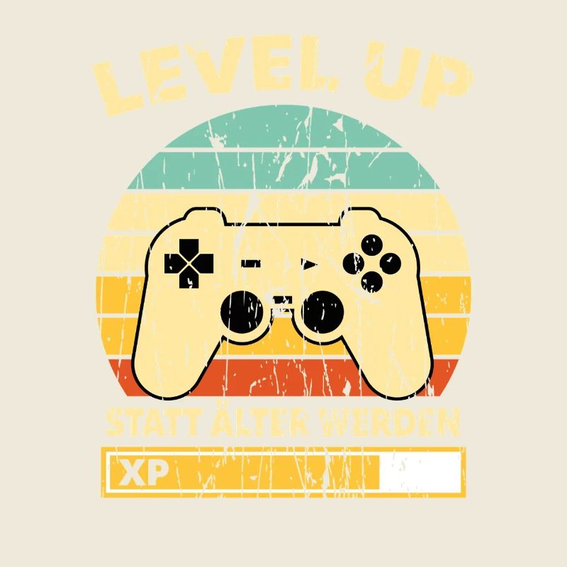 Level Up Retro Controller XP Geburtstag