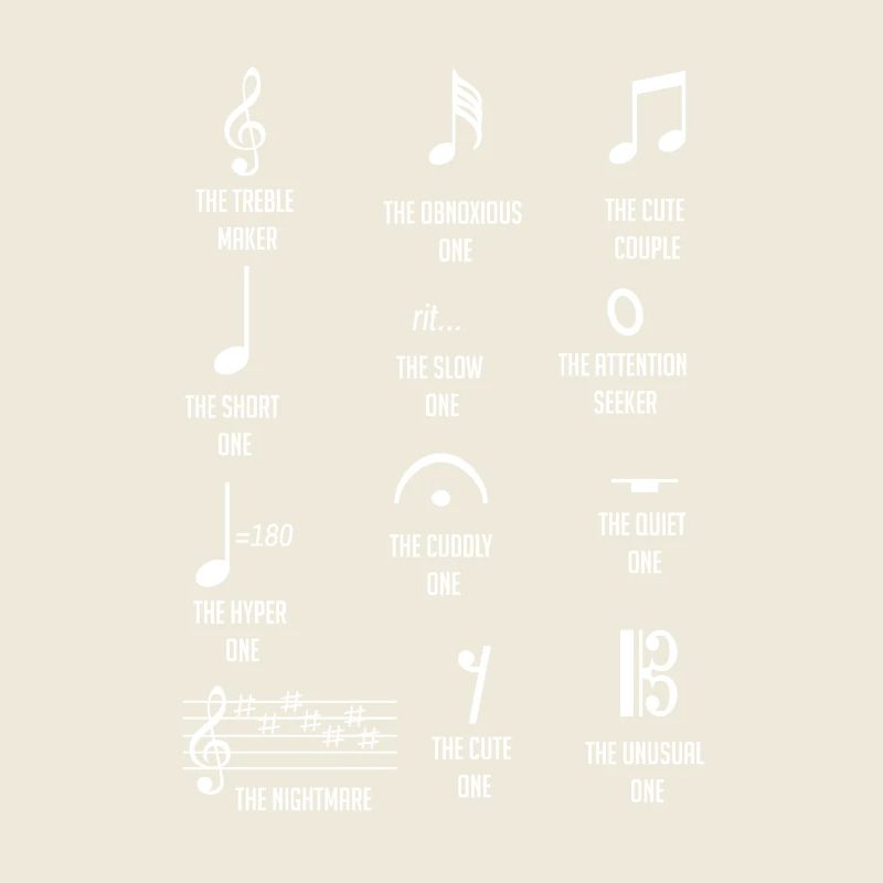 Notes de musique Notes drôles Musiciens qui parlent drôle
