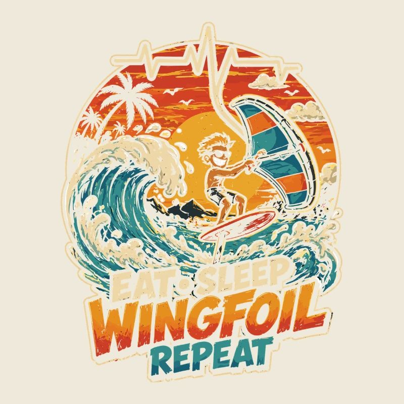 Coucher de soleil Wingfoil Wave Rider