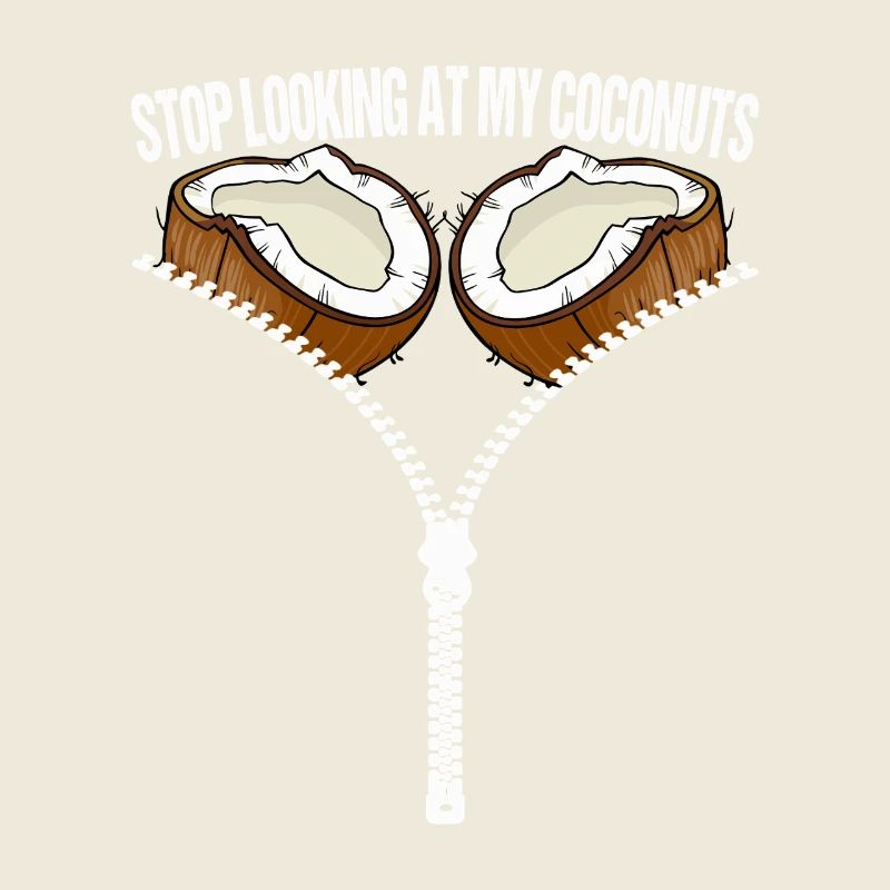 Coconut Zipper Joke Graphic Tee