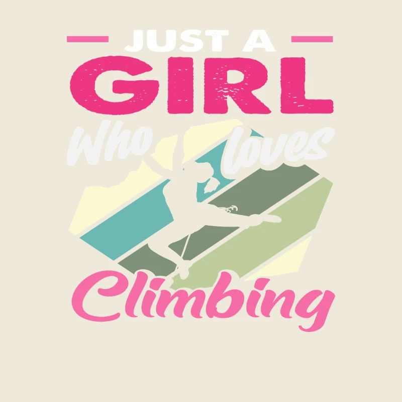 Nur ein Mädchen das Klettern liebt