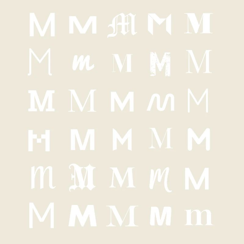 Monogram M Mosaic Print