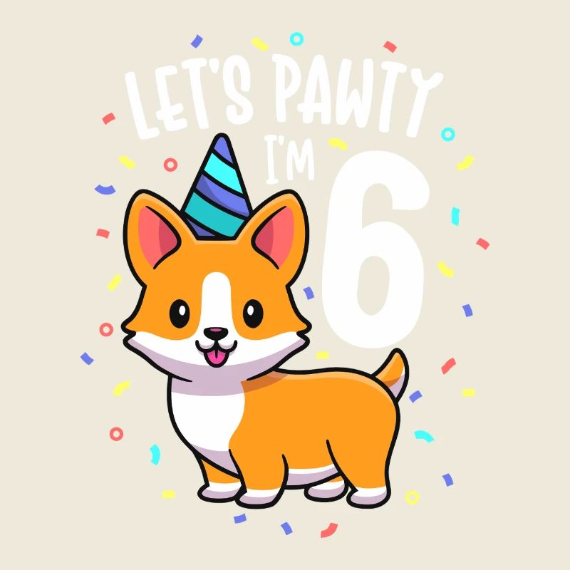 Corgi-Geburtstagsparty Konfetti