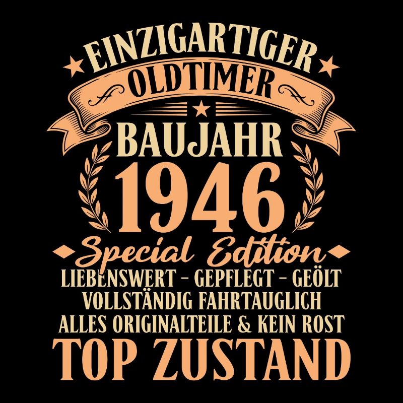 1946 Baujahr Oldtimer 80. Geburtstag Geschenkidee