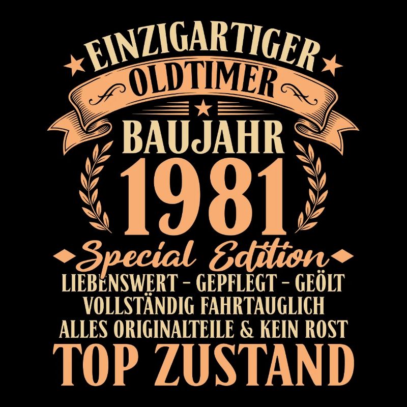 1981 Baujahr Oldtimer 45. Geburtstag Geschenkidee