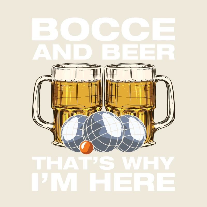 Bocce and beer Petanque Boule player