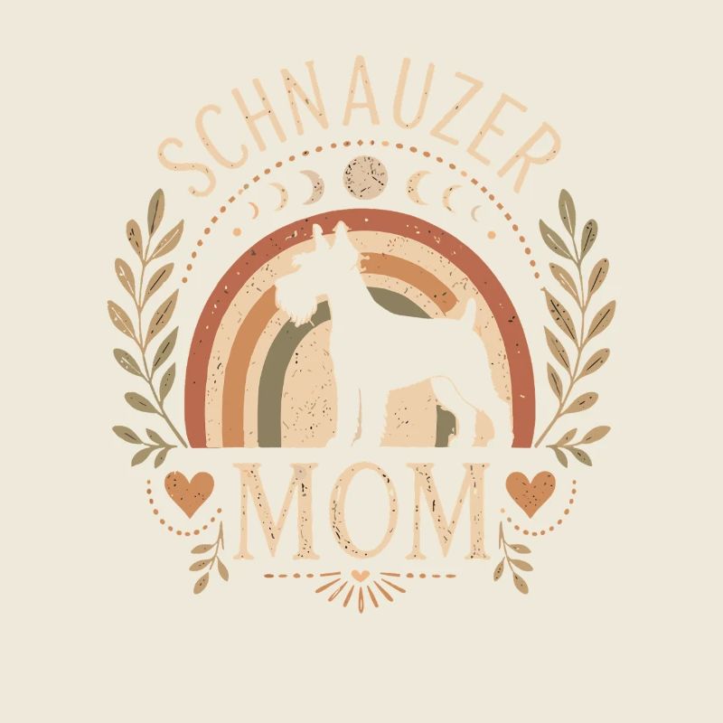 Schnauzer Mom Vintage Arc-en-ciel