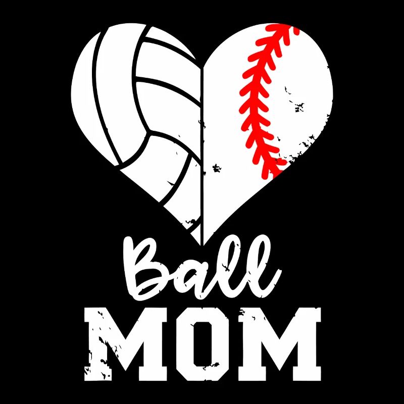 Ball Mom Heart Split