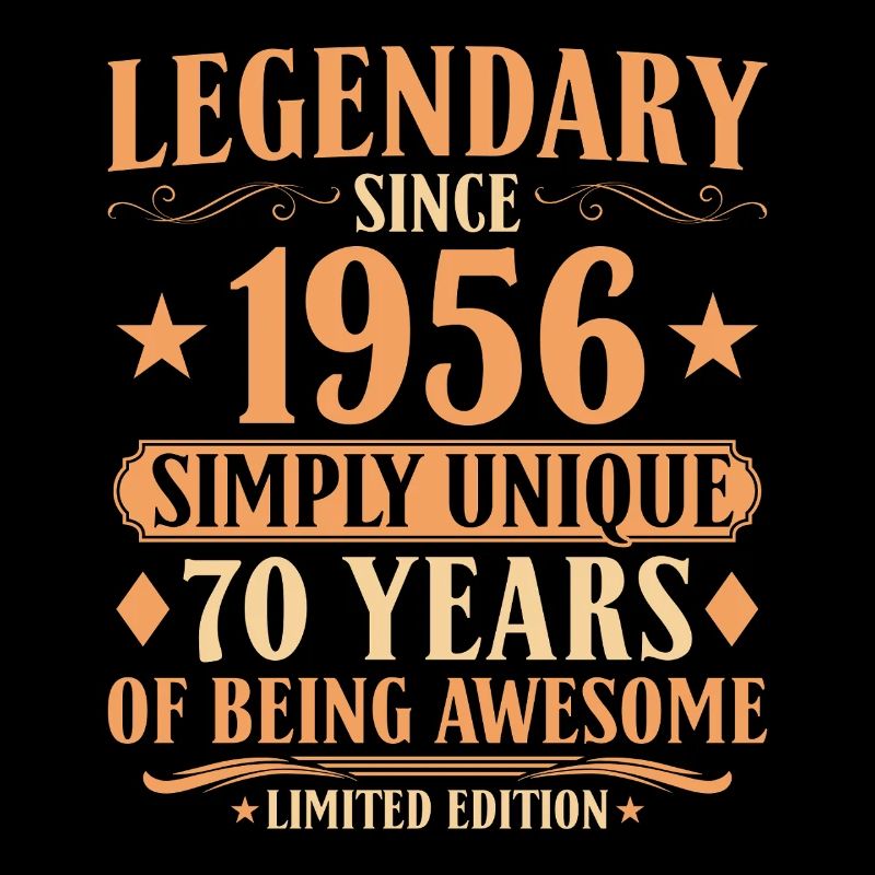 Legendary since 1956 - 70. Geburtstag Vintage