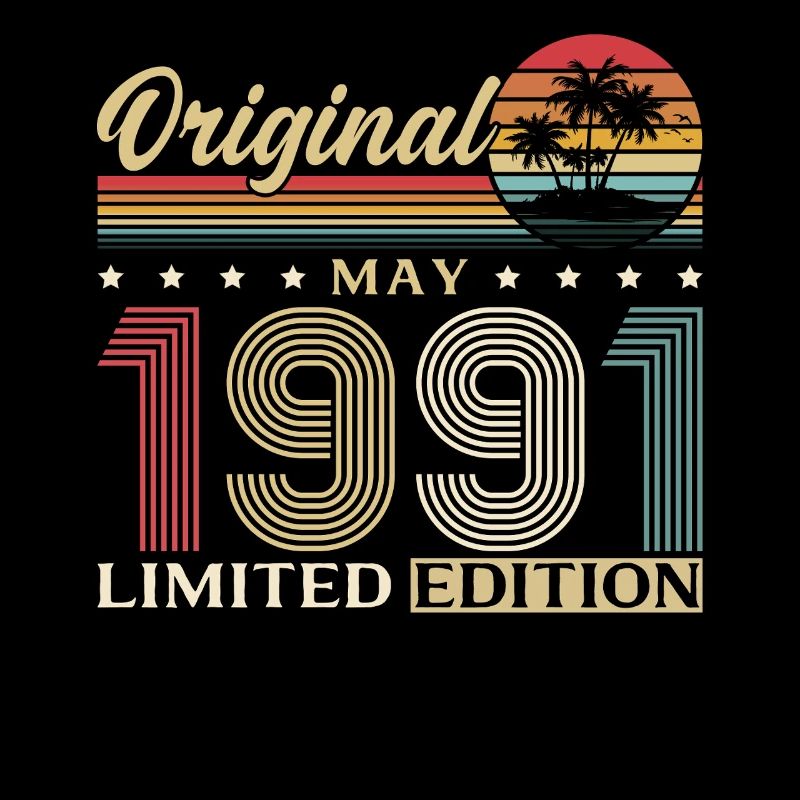 35th Birthday Gift Original May Vintage 1991