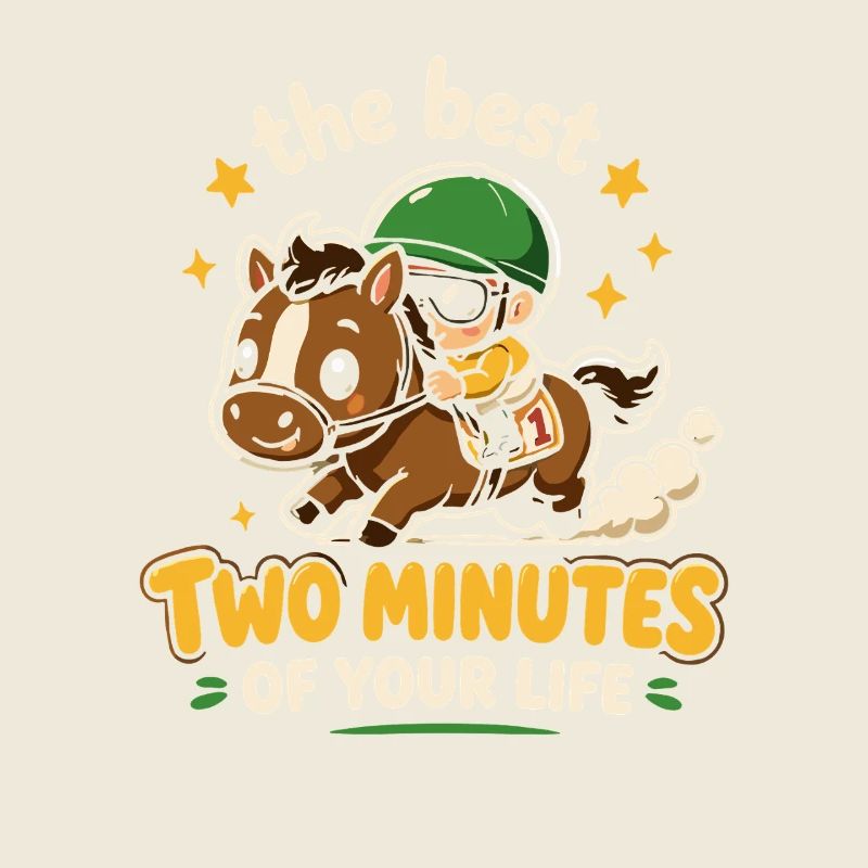 Cartoonpferd Sprintrennen