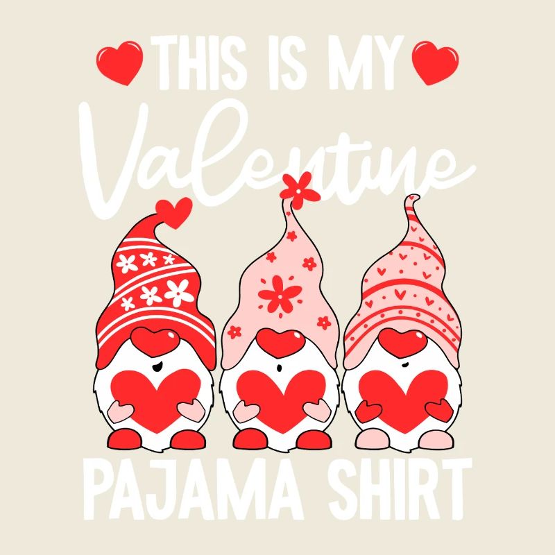Valentine Gnome Pyjama-Hemd