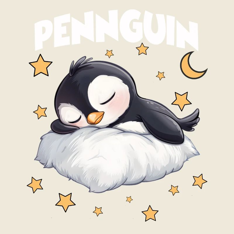 Pennguin Pinguin Pyjama müde Morgenmuffel Langschl