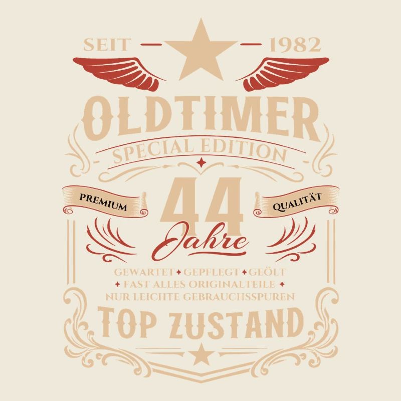 44. Geburtstag Geschenk Mann Oldtimer Vintage 1982